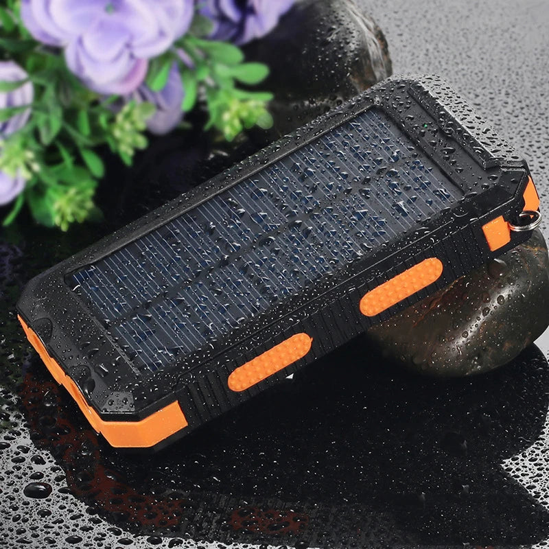 20000mAh Power Bank Waterproof Solar PowerBank External Battery Fast Mobile Phone Charger For Samsung iPhone Xiaomi Power bank