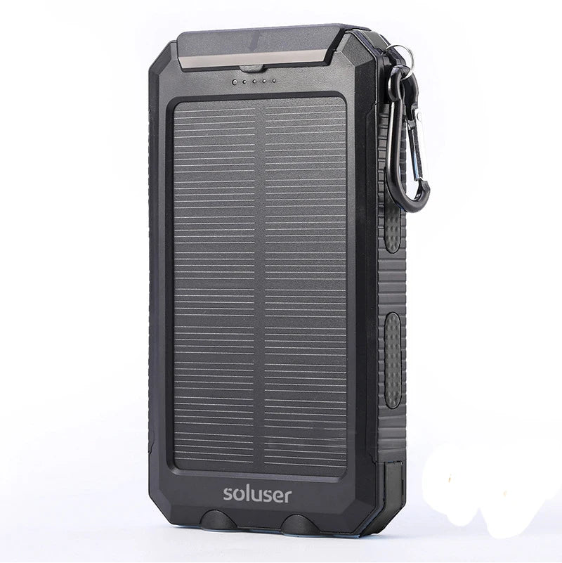 20000mAh Power Bank Waterproof Solar PowerBank External Battery Fast Mobile Phone Charger For Samsung iPhone Xiaomi Power bank