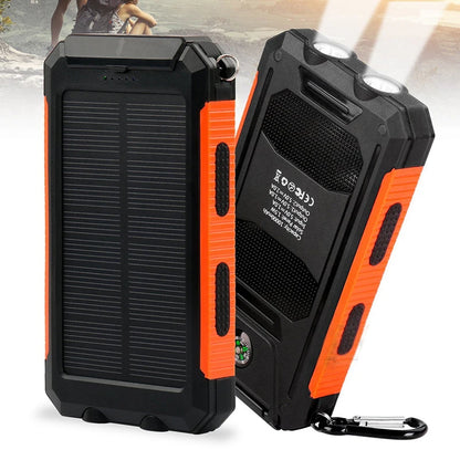 20000mAh Power Bank Waterproof Solar PowerBank External Battery Fast Mobile Phone Charger For Samsung iPhone Xiaomi Power bank