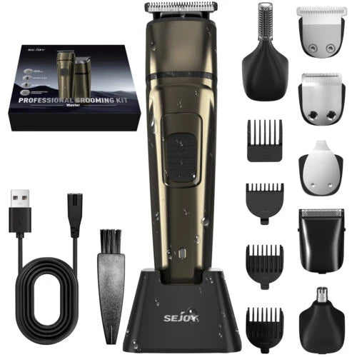 Sejoy Hair Clippers Beard  Trimmer for Men Cordless Barber Clippers for Hair Cutting Machine Rechargeable Beard Trimmer