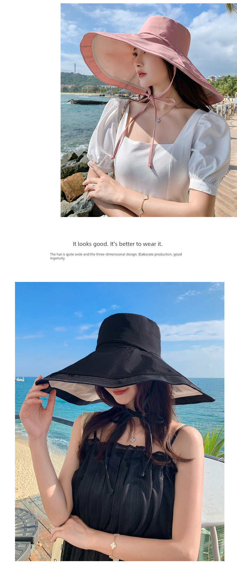 Women's Summer hats with big brim