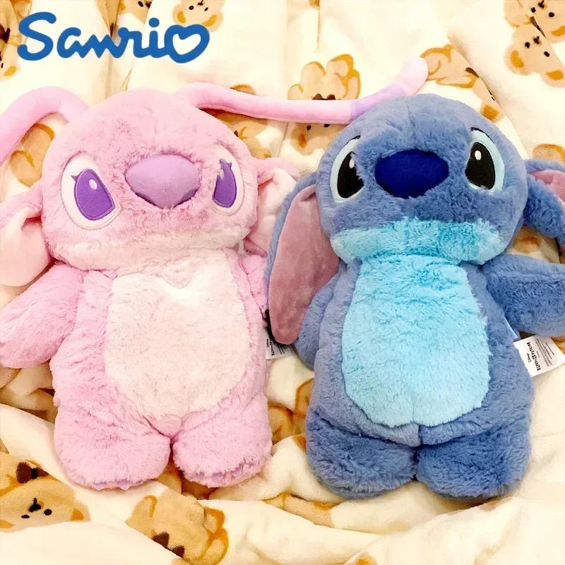 Stitch Angel Lotso Plush Hand Warm Bottle Hot Water Bottles Kawaii Soft Winter Portable Warm Hand Bag Anime Toys Christmas Gift