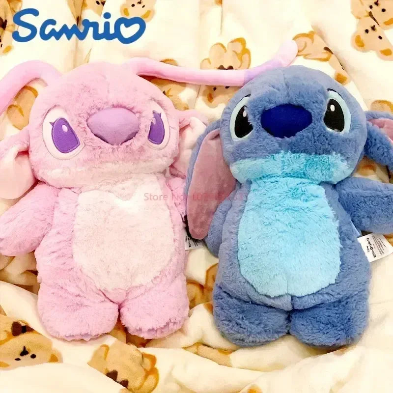 Stitch Angel Lotso Plush Hand Warm Bottle Hot Water Bottles Kawaii Soft Winter Portable Warm Hand Bag Anime Toys Christmas Gift