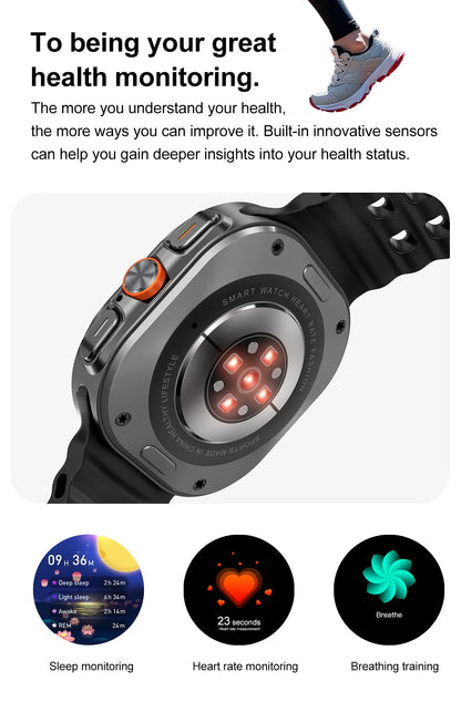 2025 New Smart Watch 32GB Memory Video NFC 1.5Inch AMOLED Screen Sport Fitness Tracker