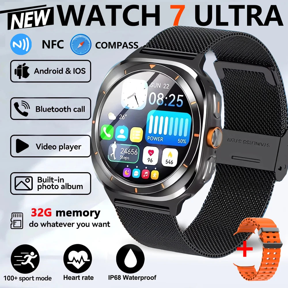 2025 New Smart Watch 32GB Memory Video NFC 1.5Inch AMOLED Screen Sport Fitness Tracker