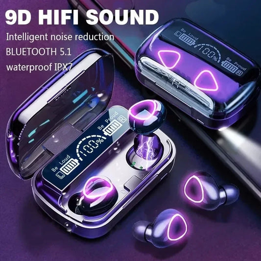 M10 Bluetooth Earphones Handfree LED Dispay Headphones Bluetooth HiFi Stereo Music Wireless Earbuds Waterproof Gaming Headset