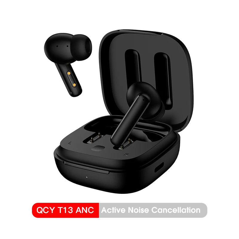 QCY T13 ANC Wireless Earphones Bluetooth 5.3 TWS ANC Noise Cancellation Headphone 4 Mics ENC Headset in-Ear Handfree Earbuds