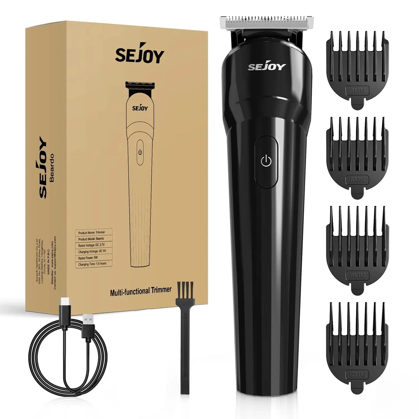 Sejoy Hair Clippers Beard  Trimmer for Men Cordless Barber Clippers for Hair Cutting Machine Rechargeable Beard Trimmer