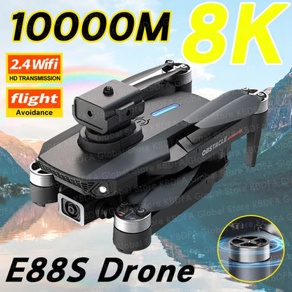 KBDFA 2025 E88 Professional Wide Angle RC Dron HD 4K Camera Mode Foldable Helicopter Aircraft Quadcopter Drone Kid Gift Toys