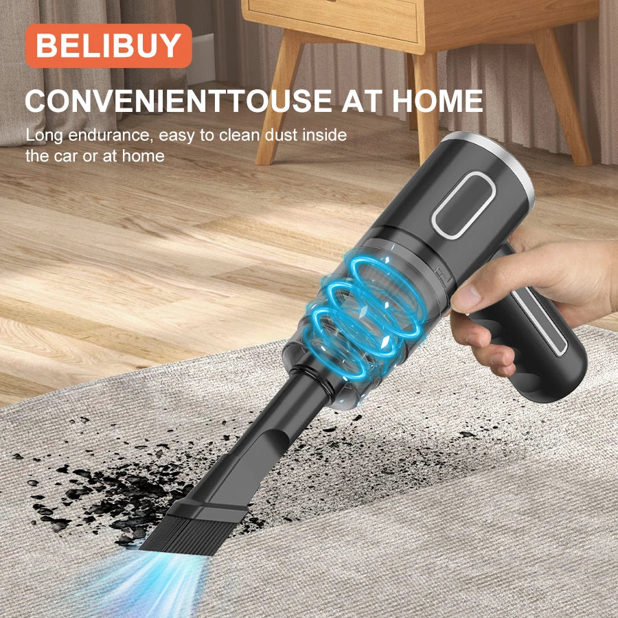 BELIBUY Car Vacuum Cleaner Portable Powerful Wireless Vacuum Cleaner Home Carpet Cleaner Home Appliance Mini Cleaning Machine