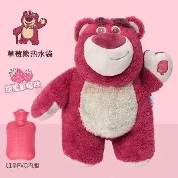 Stitch Angel Lotso Plush Hand Warm Bottle Hot Water Bottles Kawaii Soft Winter Portable Warm Hand Bag Anime Toys Christmas Gift