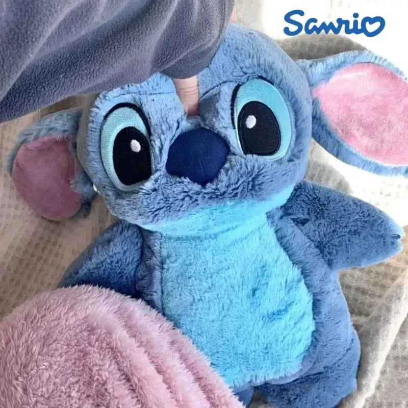 Stitch Angel Lotso Plush Hand Warm Bottle Hot Water Bottles Kawaii Soft Winter Portable Warm Hand Bag Anime Toys Christmas Gift