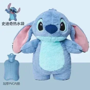 Stitch Angel Lotso Plush Hand Warm Bottle Hot Water Bottles Kawaii Soft Winter Portable Warm Hand Bag Anime Toys Christmas Gift