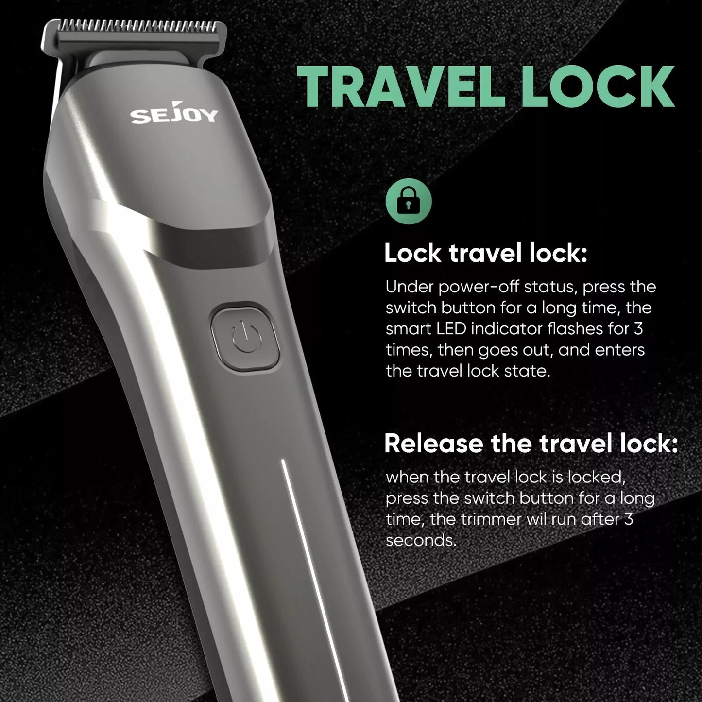 Sejoy Hair Clippers Beard  Trimmer for Men Cordless Barber Clippers for Hair Cutting Machine Rechargeable Beard Trimmer