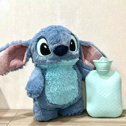 Stitch Angel Lotso Plush Hand Warm Bottle Hot Water Bottles Kawaii Soft Winter Portable Warm Hand Bag Anime Toys Christmas Gift