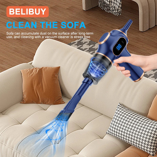 BELIBUY Wireless Car Vacuum Cleaner Home Appliance Sofa Office High-Power Household Cleaning Machine Mini Vacuum Carpet Cleaner