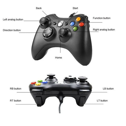 USB Wired Gamepad For Xbox360 Console Joypad For Win 7/8/10 PC Joystick Controle Mando Game Controller For Xbox 360 Accessories