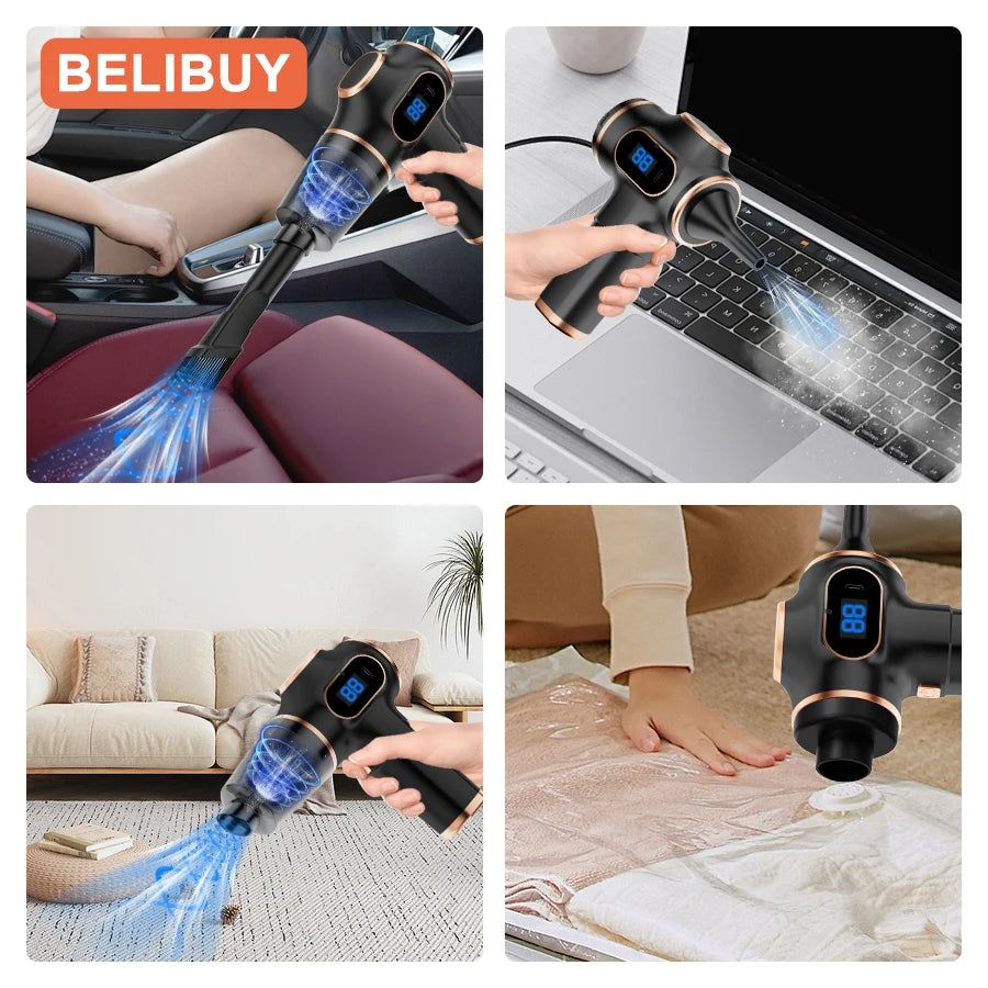 BELIBUY Wireless Car Vacuum Cleaner Home Appliance Sofa Office High-Power Household Cleaning Machine Mini Vacuum Carpet Cleaner