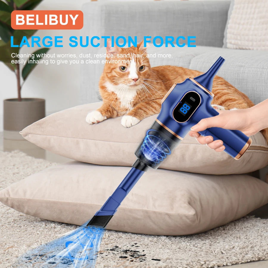 BELIBUY Wireless Car Vacuum Cleaner Home Appliance Sofa Office High-Power Household Cleaning Machine Mini Vacuum Carpet Cleaner